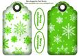 Green Snowflake Tags with Christmas Tags