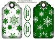 Dark Green Snowflake Tags, with Christmas Tags
