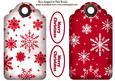 Red Snowflake Tags with Christmas Tags