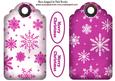 Cerise Snowflake Tags with Christmas Tags