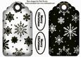 Black Snowflake Tag with Christmas Tags