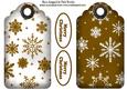 Brown Snowflake Tags with Christmas Tags