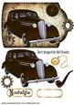1936 Brown Sedan a Touch of Nostalgia on a Tag