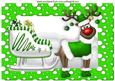 Red Nose Rudey in Green with His Sleigh A4
