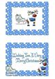 Red Nose Rudey in Blue with His Sleigh Insert with Verse