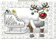 Red Nose Rudey in Silver with His Sleigh A4