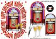 Celebration with Red Juke Box Birthday Card