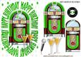 Celebration with Green Juke Box Birthday Card