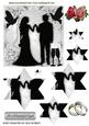 Silver Wedding Couple in Silhouette Star Pyramids