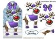Rudey in Purple Santas Reindeer on a Tag