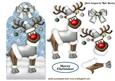 Rudey in Silver Santas Reindeer on a Tag