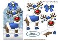 Rudey in Blue Santas Reindeer on a Tag