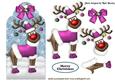 Rudey in Pink, Santas Reindeer on a Tag