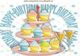 Cupcakes and Champagne for a Birthday A4