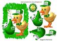 Express Delivery in Green with Yellow Bird