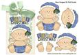 Baby Boy in Blue First Christmas on a Tag
