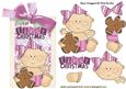 Baby Girl in Pink First Christmas on a Tag