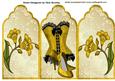 Lovely Gold Basque and Shoes on Gold Tri Fold