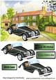 Country Cottage with Silver Vintage Car