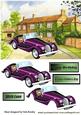 Country Cottage with Cerise Vintage Car