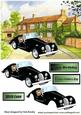Country Cottage with Black Vintage Car