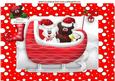 Little Bears in a Sleigh with Cute Ted in Stocking A4