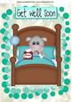 Get Well Hippo! Poor Little Thing in Bed A4
