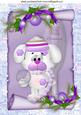 Little Puppy with Champers on a Tag A4
