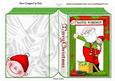 Lovely Santa with Elf in Workshop Folded Book