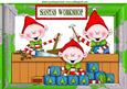 Santas Elves at Work in the Workshop A4