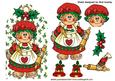Mrs Gingerbread Cooking for Christmas on a Tag