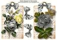 Beautiful Silver Roses on Script Vintage Tags