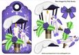 Little Bluebird in Purple Warming, -  on a Tag
