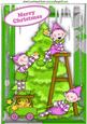 Elves in Pink Dressing the Tree in the Workshop A4