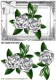 Silver Roses in Silver Ornate Frame
