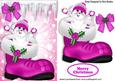 Jolly Little Mouse in Pink Santa Boot