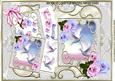 Beautiful Fantasy Doves with Lilac/pink Roses 8x8 Mini Kit