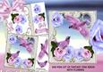 Beautiful Fantasy Pink Birds with Roses 8x8 Mini Kit