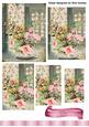 Pretty Pink Roses with Window Scene Pyramids
