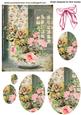 Pink Roses with Window Oval Pyramids