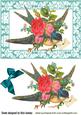 Pretty Blue Bird with Vintage Letter & Roses