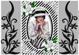 Edwardian Lady with White Roses, Ornate Gatefold