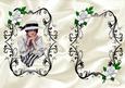 Edwardian Lady in Black/white Rose A5 Insert