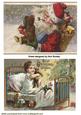Vintage Santa and Little Girl Card