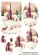 Christmas Church Scene Oval Pyramids