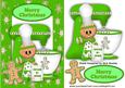 Gingerbread Man with Green Mixer for Christmas