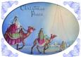 Three Wise Men on Camels in Bethlehem A4