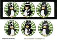 Cute Little Penguins on Candy in Silly Hats Dl