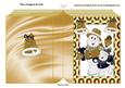 Skating Snowmen with Gold Bells Folded Book