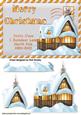 Snow Cottage on Envelope for Santa
